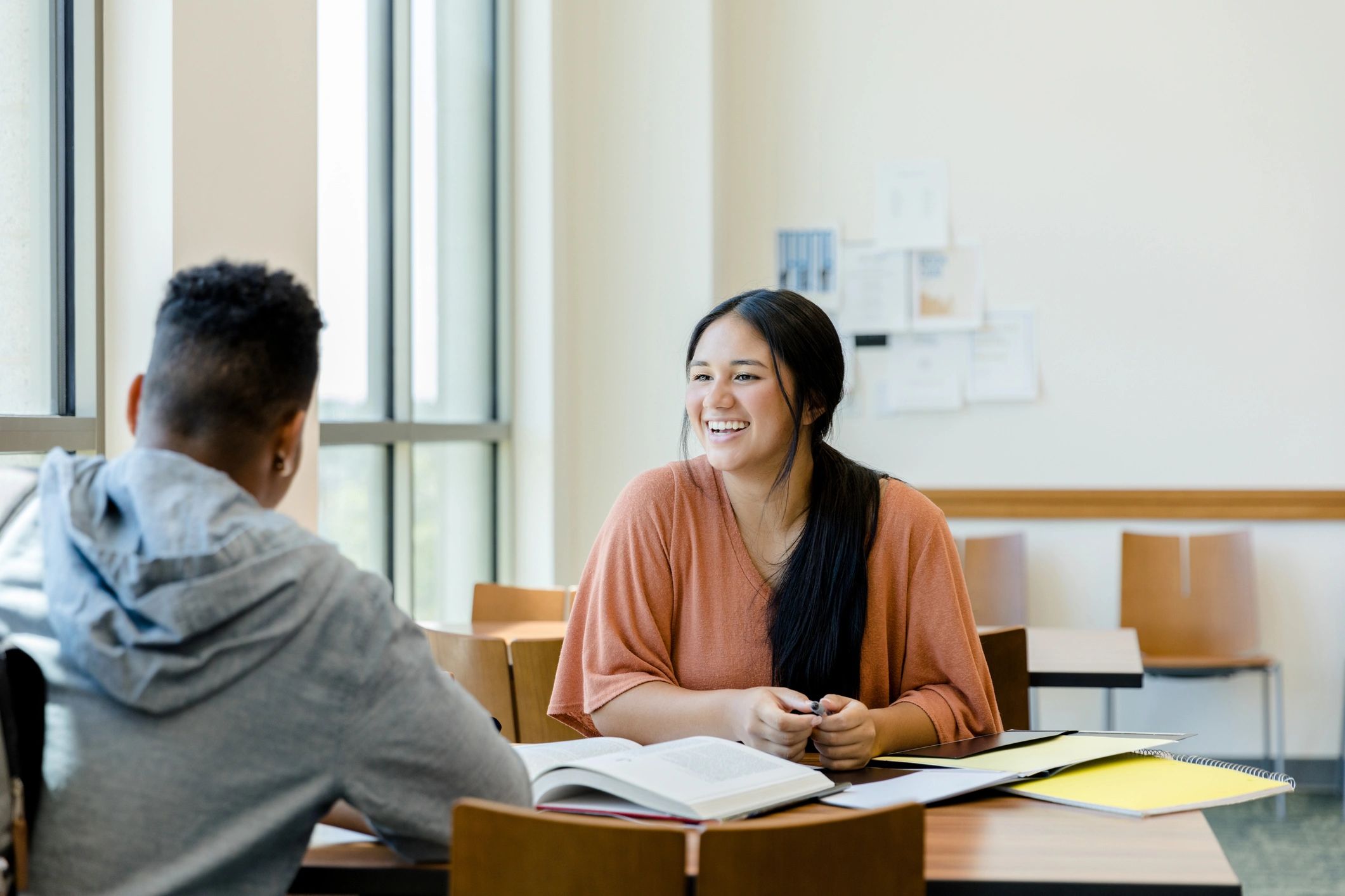 Students collaborating during a study session