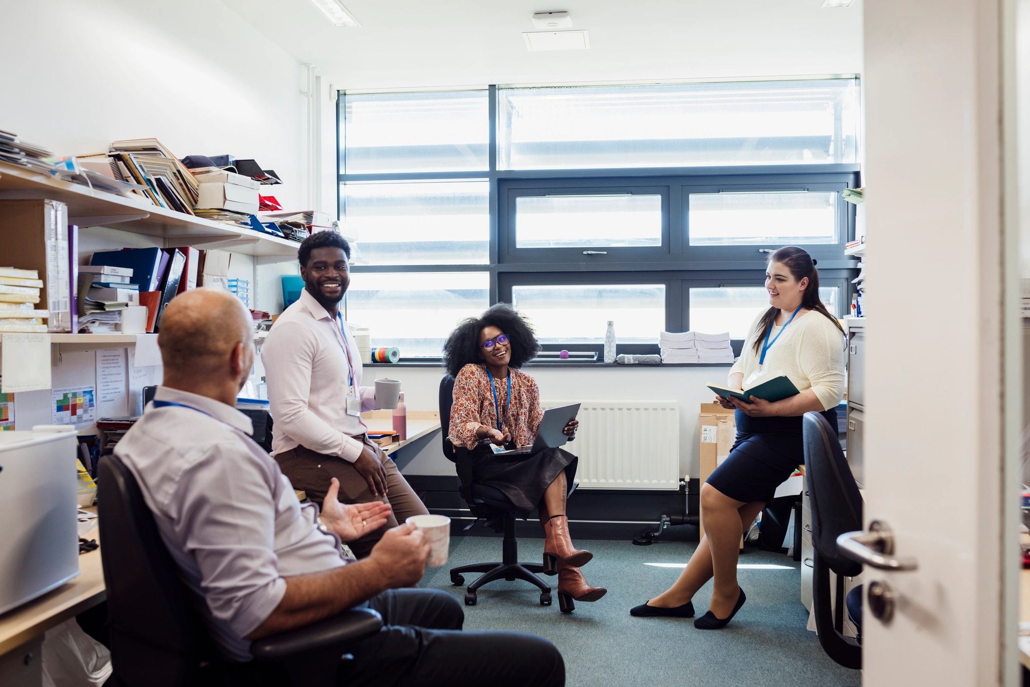 Education team meeting together