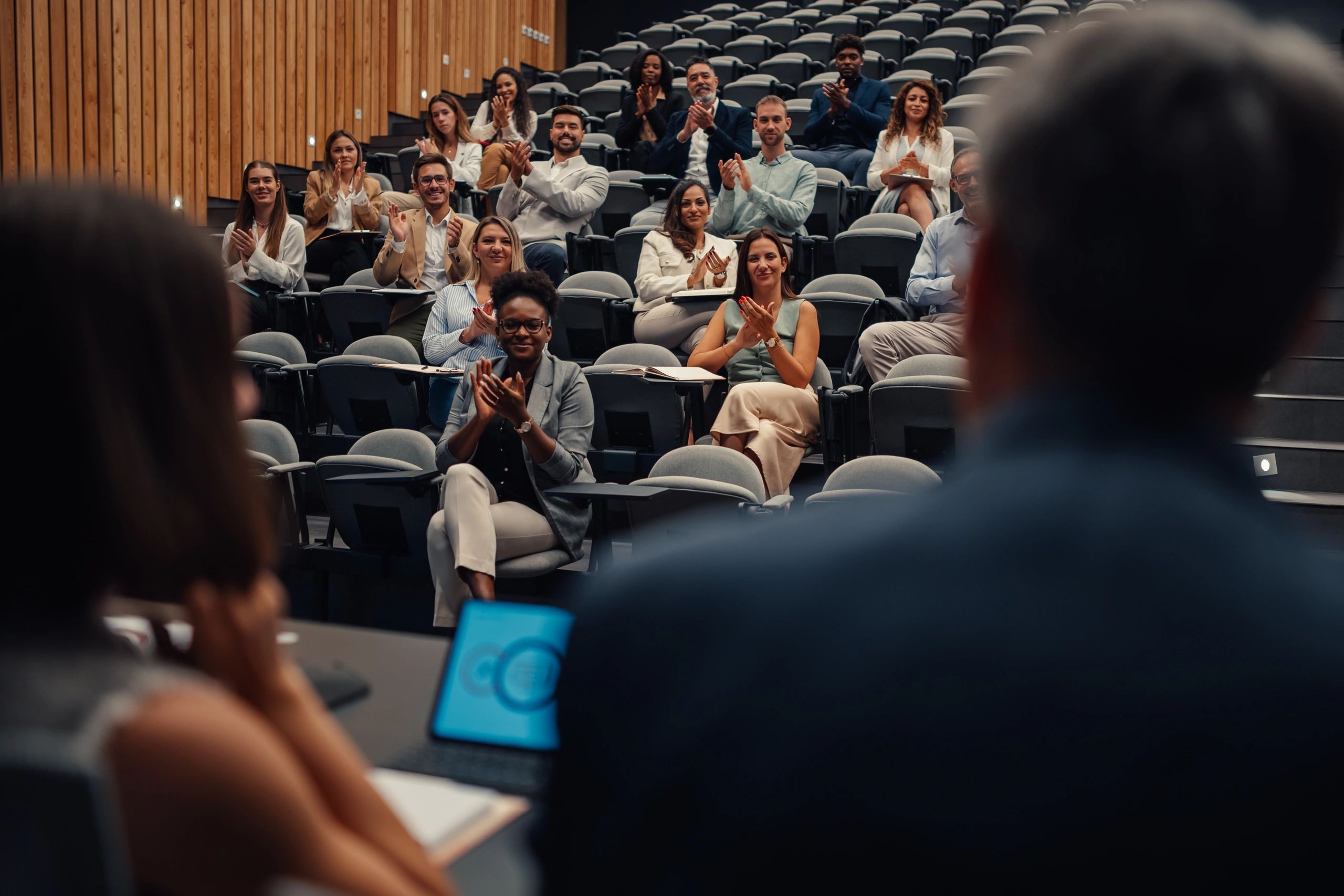 Group attending a professional training presentation